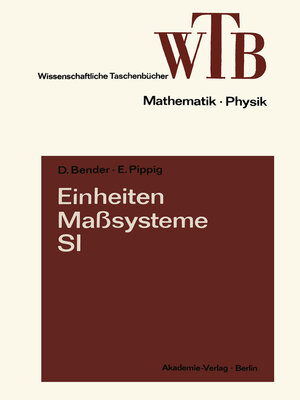 cover image of Einheiten, Maßsysteme, SI